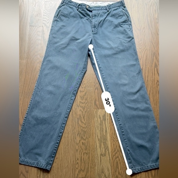 PETER MILLAR RALEIGH WASHED TWILL FLAT FRONT PANT navy blue size 35x30 F - Picture 9 of 10